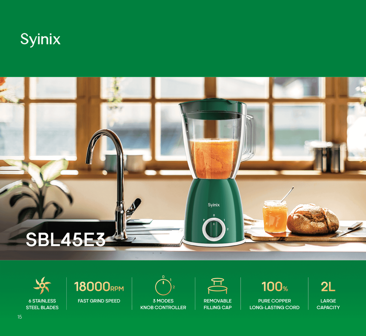 SYINIX 2L  UNBREAKEBALE BLENDER