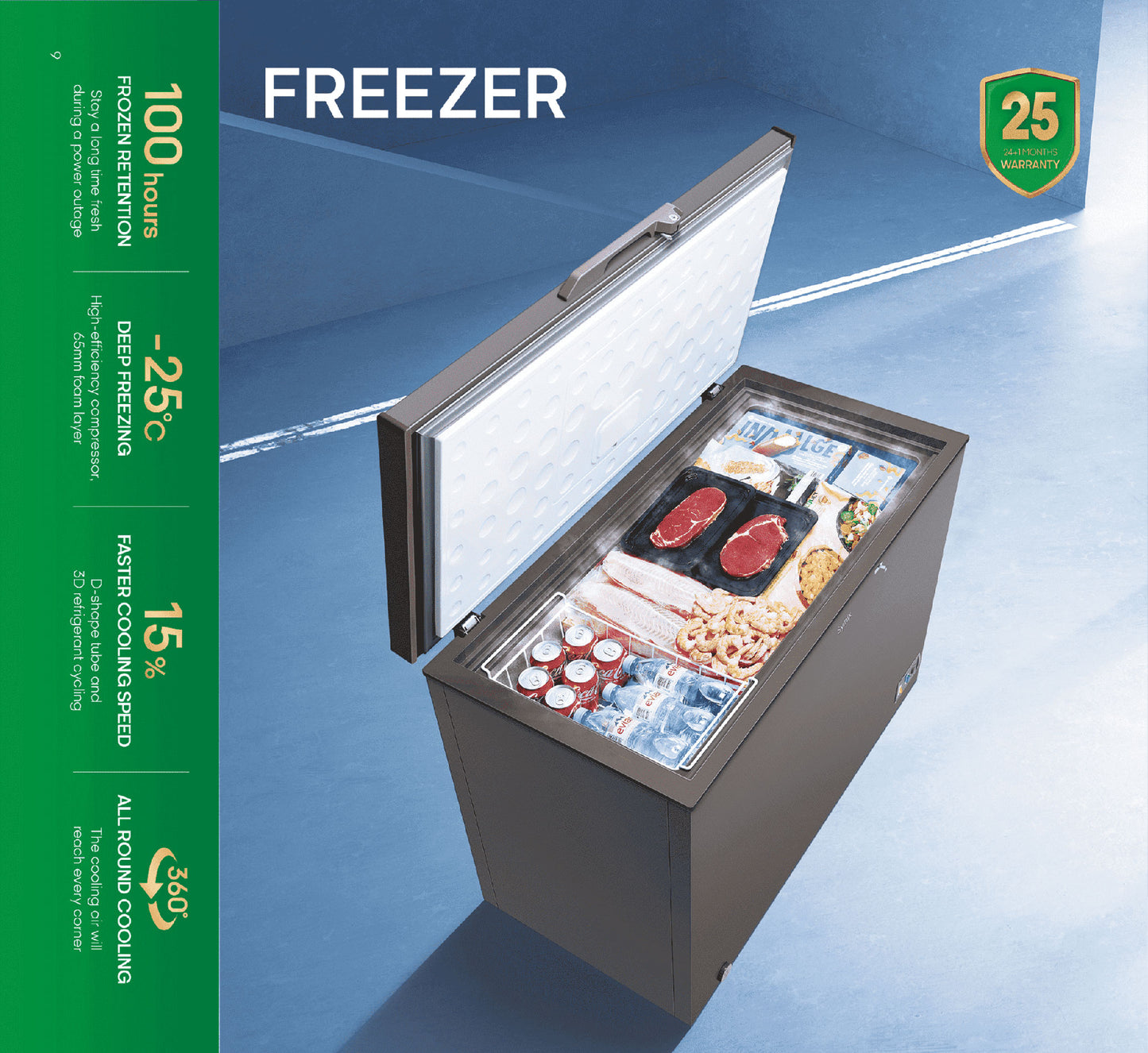 SYINIX" CHEST FREEZER 208L