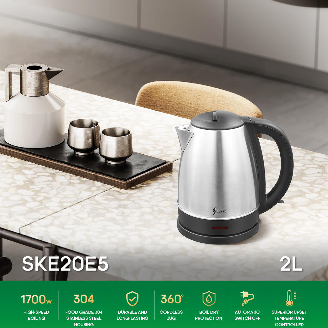 SYINIX 2L STAINLESS STEEL KETTLE